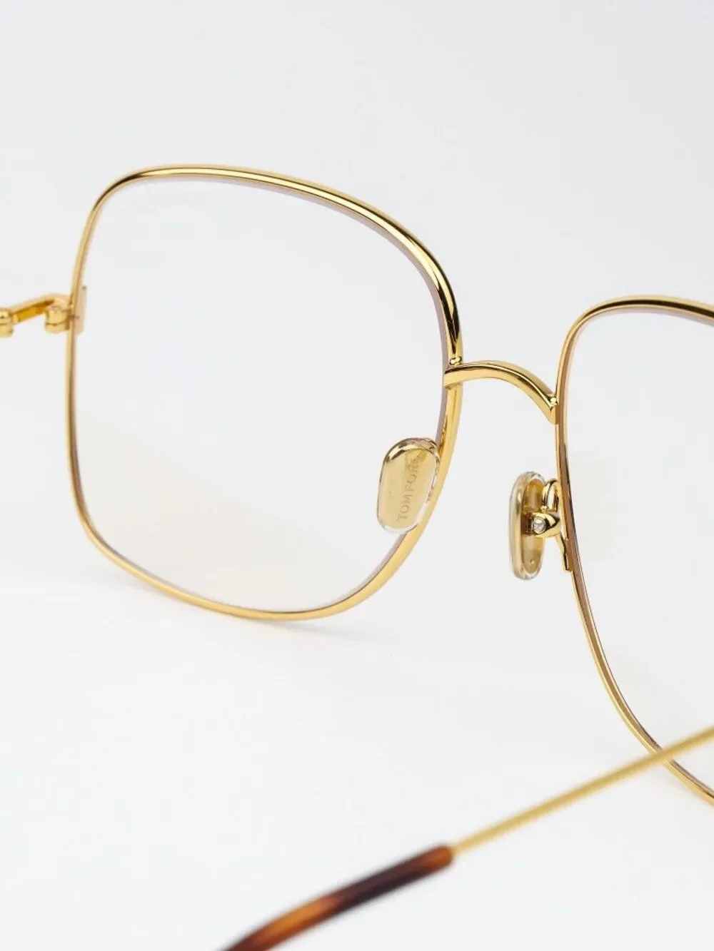 Tom Ford Women Eyeglasses Gold Square FT6048-B 030 NEW AUTHENTIC